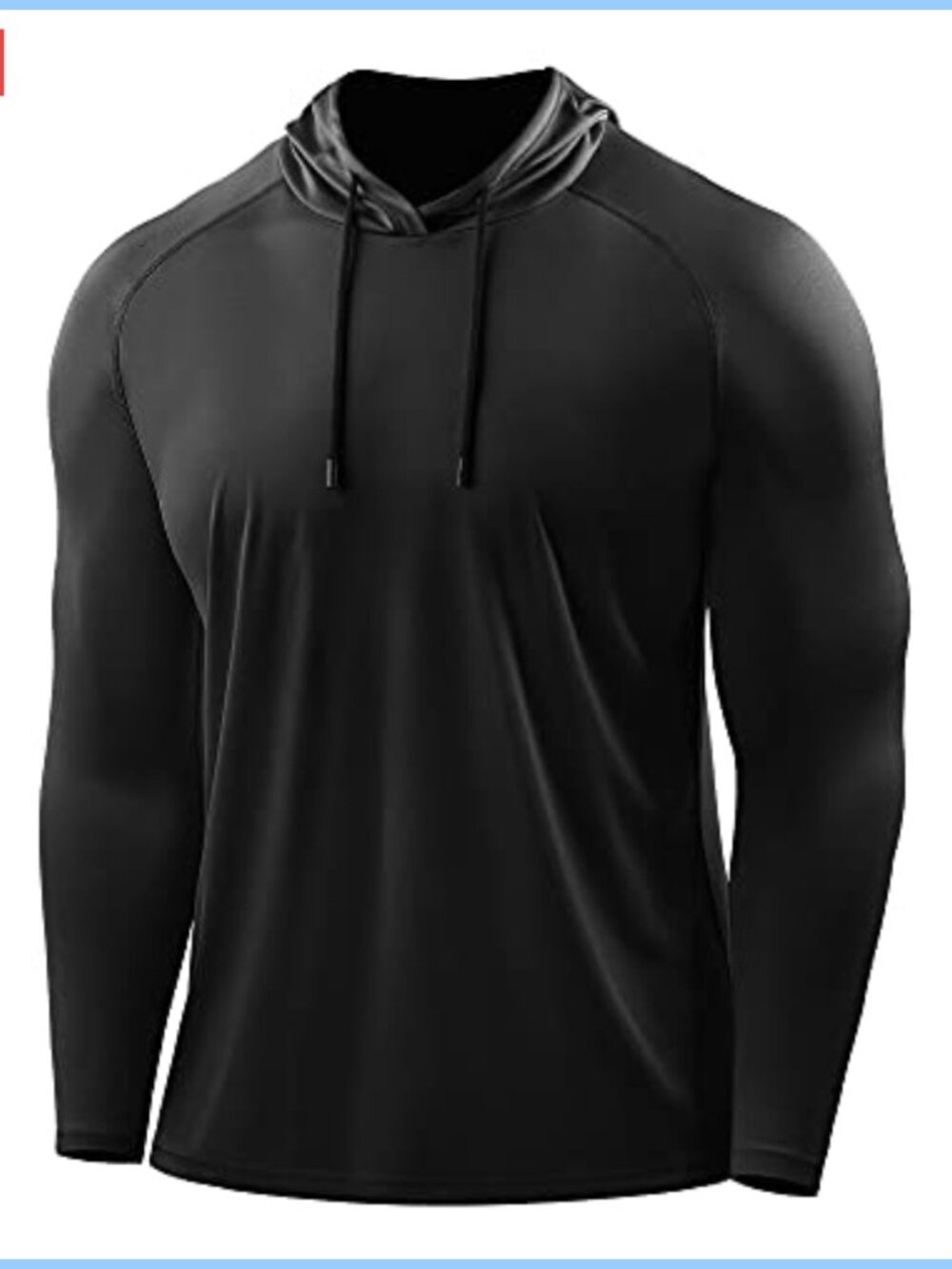 Men's UPF 50+ Long Sleeve Fishing Shirt with Hood Dry Fit Athletic